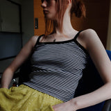 ストライプスリーブレス / STRIPE SLEEVELESS_BLACK
