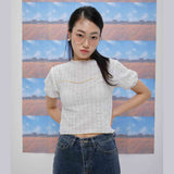 Fetching lace T-shirts (white) (6684248375414)