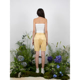 リブドシェルボタントップ / RIBBED SHELL BUTTON TOP - WHITE