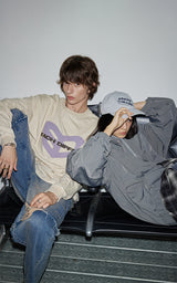  BLUR HEART LONG SLEEVE_BEIGE