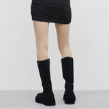 Sophie Velvet Square Long Boots