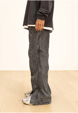 インシションインバーティドウォッシードデニムパンツ/INCISION INVERTED WASHED DENIM PANTS