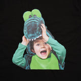 BABY FACE CROCODILE DOLL SHORT SLEEVE T-SHIRT BLACK