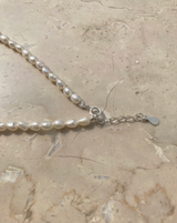[92.5silver] rice pearl necklace