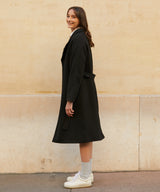 ウールブレンドローブコート/RCH wool blended robe coat black