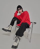 ビビットタイトルニット/vivid titled knit (4 color)