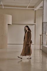 フェイクファーロングコート/FAKE FUR LONG COAT_BROWN