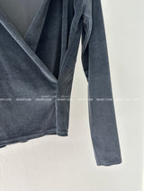 May Velvet Hooded Wrap T-shirt