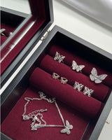 Black vintage butterfly necklace (6590332207222)