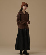 TEXTURE LEATHER SKIRT