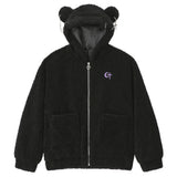 パンクベアフリースジャケット / 0 1 punk bear fleece jacket - BLACK