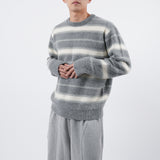 モヘアブラッシュストライプニット/mohair brush stripe knit 3color