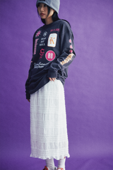 レースフリルロングスカート