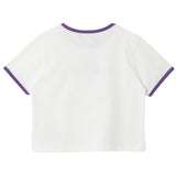 ラビットエモジクロップTシャツ / PURPLE RABBIT EMOJI CROP T-SHIRT