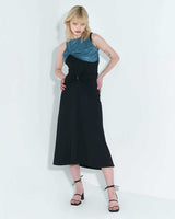 チェーンリンクレイヤードドレス / Chain Link Layered Dress _ Teal