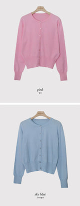 RE Cashmere Round Knit Cardigan (12color)