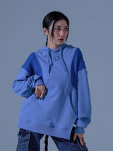 Knit Block Cut out hood t-shirts (BL)