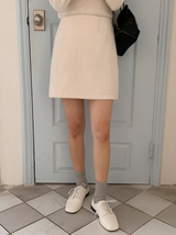 [SHOPPERMADE] クラシックツイードミニスカート (2color)