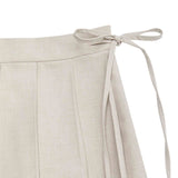 Kairo pleats skirt (beige) (6684261220470)