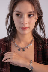 ユニークペンダントウィズボールドチェーンネックレス/[Unisex] Unique pendant with bold chain necklace