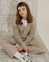 WAFFLE FISHNET CARDIGAN BEIGE (6691444588662)