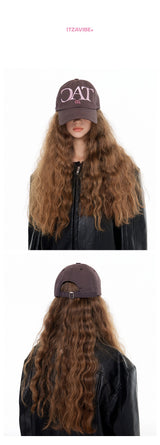エンブロイダリーボールキャップ/[IBC22UCA08BR] ITZAVIBE CAT EMBROIDERY BALL CAP