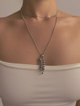 piercing (8) weave necklace (size: 2type)