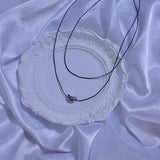 layered string necklace