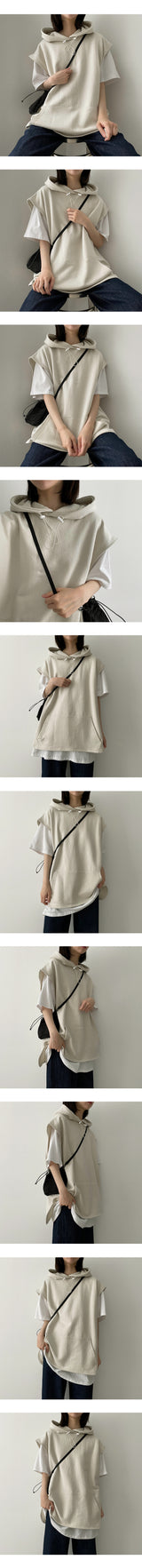 マイストリングフードベスト/Maj String Hooded Vest