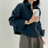 シャツレストランクロップデイリーシャツ / [8color] Shirt Restaurant Crop Daily Shirt