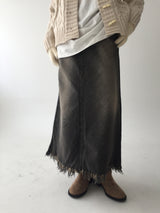 Denim maxi surgical long sk