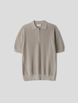LMNカラーリングハーフジップアップハッチ半袖ニット/LMN Cooling Half Zip-Up Hachi Short-Sleeved Knitwear (9 colors)