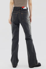 サンディンググレーブーツカットデニムパンツ/no.3015 Sanding Gray Bootcut Denim Pants
