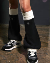 ブークルニットレッグウォーマー/BOUCLE KNIT LEG WARMERS BLACK