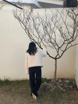 Softly corduroy boot-cut pants