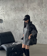 Cooking Twisted Doughnut Patterned Oversized Fit Knitwear