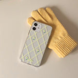 flower check iphone case (6648685396086)