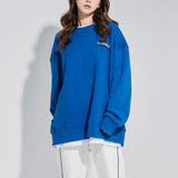 Oversize Back Line Sweat shirt Blue (6600736571510)