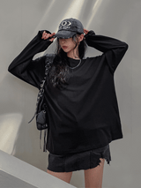 (UNISEX) シルキーデイリーオーバーウォーマー長袖