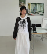 ベジボレロカーディガン/Vege Bolero Cardigan (2color)