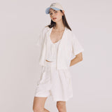 カーゴピンタックハーフパンツ / CARGO PINTUCK HALF PANTS (WHITE)