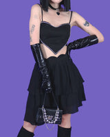 パンクラバーハートレザーチョーカー/punk lover♡ heart leather choker