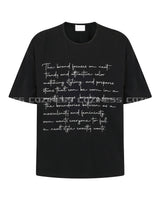 パピラスレタリングUネックショートスリーブTシャツ / OWN Papyrus Lettering U-neck Short-sleeved T-shirt (3 colors)