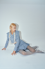 ツイードジャケット / tweed jacket_sky