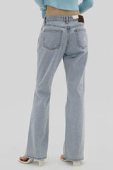 フレアライトブルーブーツカットパンツ / Flared light blue bootcut pants