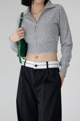 カシミアニットジップアップ / Cashmere knit zip-up (3color)