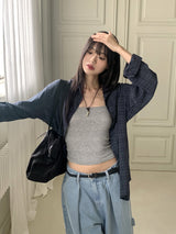 コンチュンヴィンテージリネンバクシーチェックシャツ