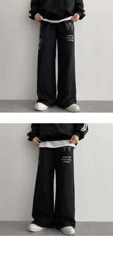 バタフライレタリングバンディングパンツ/Butterfly Lettering Banding Pants