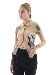 オブジェクトカラーシャツ/OBJET COLLAR T-SHIRT