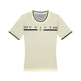プリヴェバーロゴニッティドクロップドTシャツ / PRIVÉ BAR LOGO KNITTED CROPPED T-SHIRT - CREAM